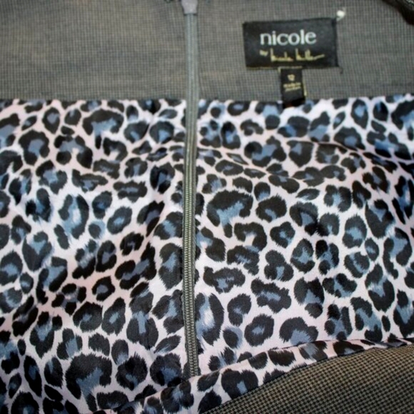 Nicole by Nicole Miller Gray A-Line Skirt - Size 12 - Picture 10 of 11